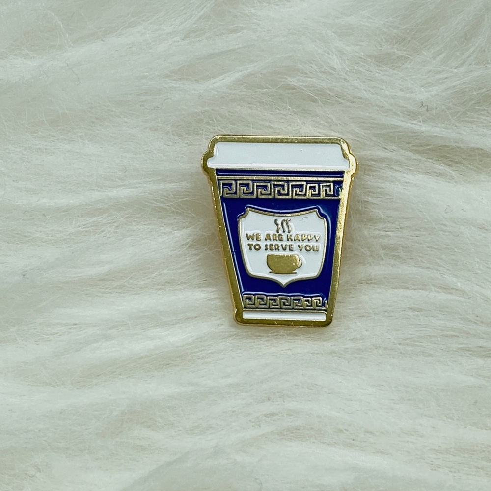 NYC coffee enamel pin